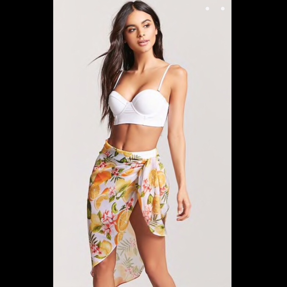 Fruit Graphic Swim Cover-Up